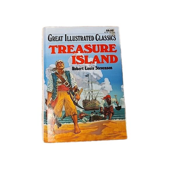 Treasure Island by Robert Louis Stevenson Great Illustrated Classics HB Book - Picture 1 of 7